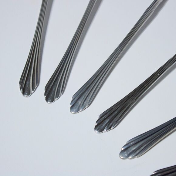 Vintage Retroneu Korea 8 Pcs. Long Iced Tea Spoons 18/8 Flatware BARRINGTON - Picture 3 of 6